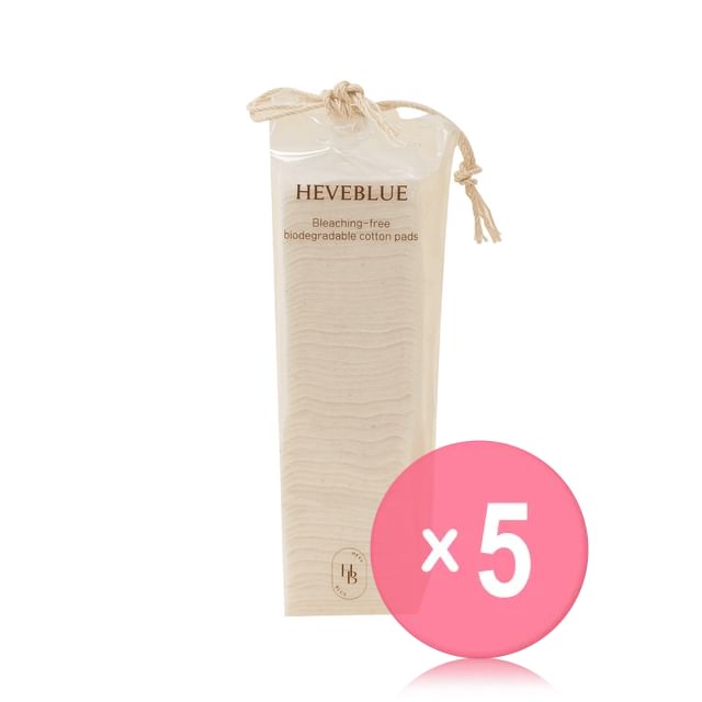 HEVEBLUE-Bleaching-free Biodegradable Cotton Pads 5pcs Bundle Set