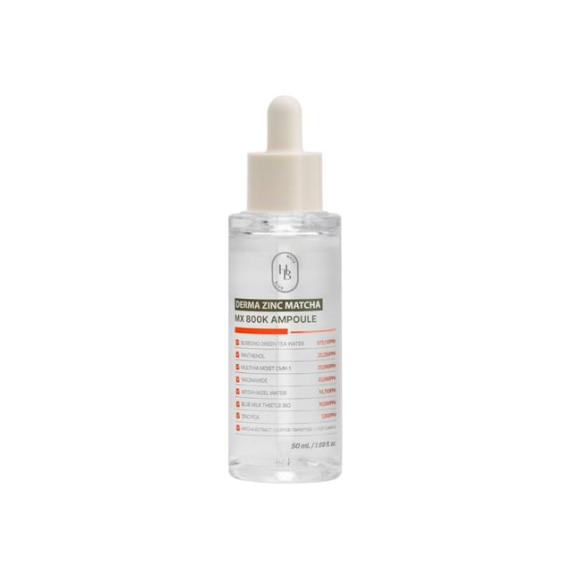 HEVEBLUE-Derma Zinc Matcha MX 800K Ampoule - Ampoule sébo-régulatrice au matcha et au zinc