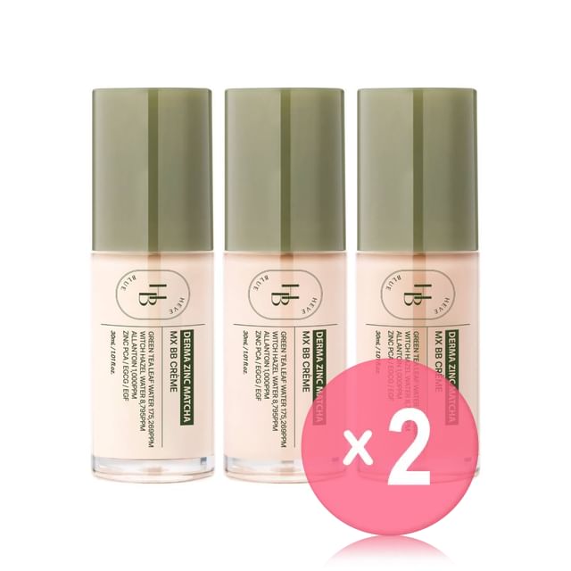 HEVEBLUE-Derma Zinc Matcha MX BB Crème - 3 Colors 2pcs Bundle Set