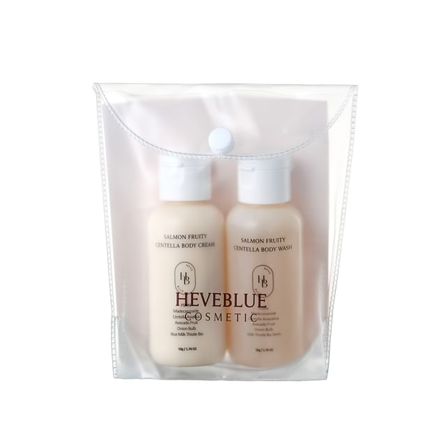 HEVEBLUE-Salmon Fruity Centella Body Travel Kit Set - Körperpflege-Reiseset