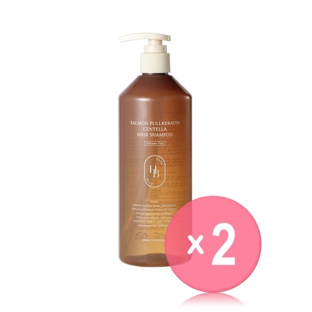 HEVEBLUE-Salmon Pullkeratin Centella Hair Shampoo 500ml 2pcs Bundle Set