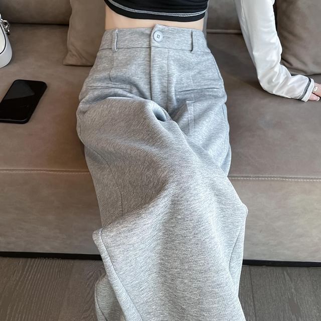 Hevnir-High Rise Loose Fit Pants