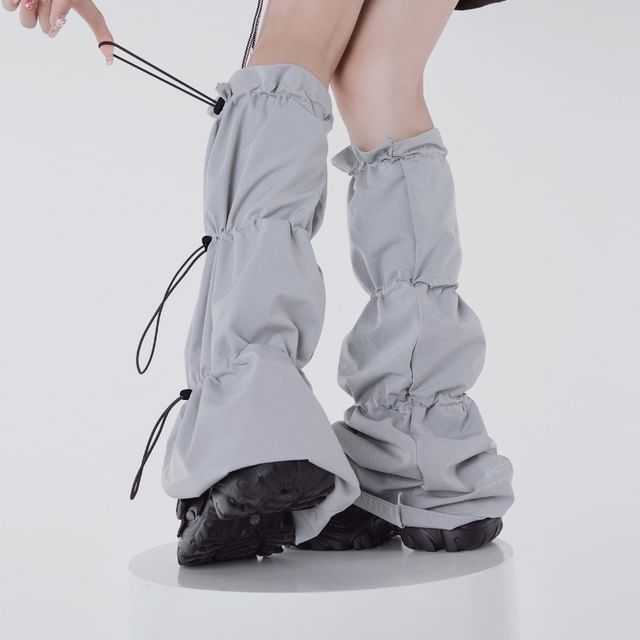 Hevnir-Plain Drawstring Leg Warmer