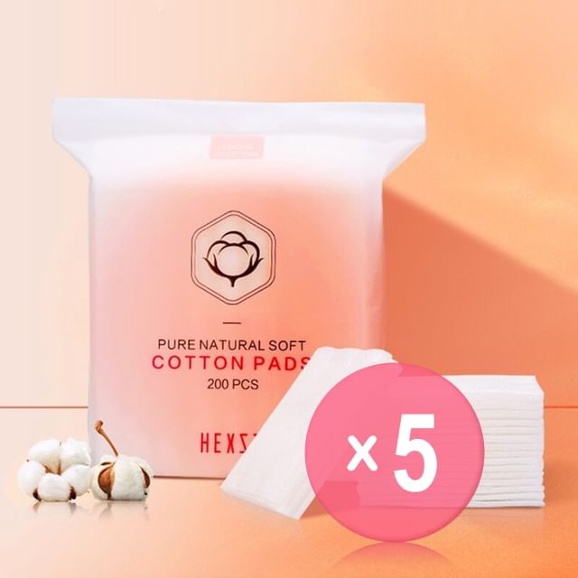 HEXZE-Cotons doux naturels - 200 pièces - lot de 5