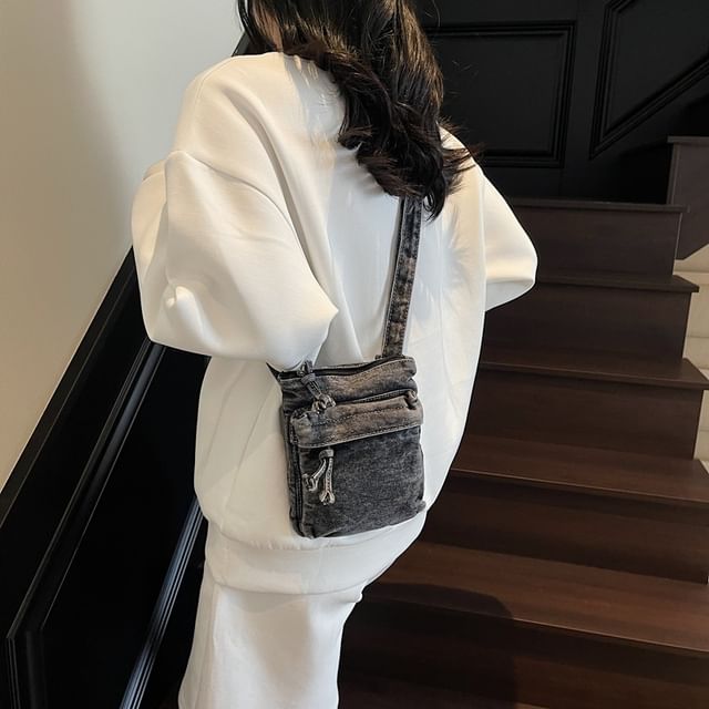 Hikuozy-Denim Crossbody Bag