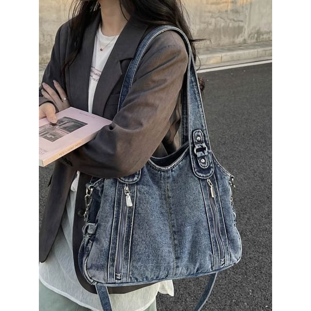 Hikuozy-Denim Shoulder Bag
