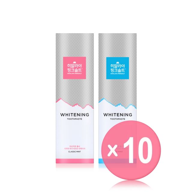 HIMALAYA PINKSALT-Whitening Toothpaste - 2 Types 10pcs Bundle Set