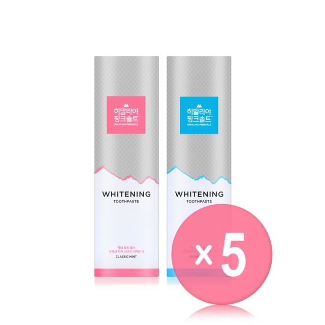 HIMALAYA PINKSALT-Whitening Toothpaste - 2 Types 5pcs Bundle Set