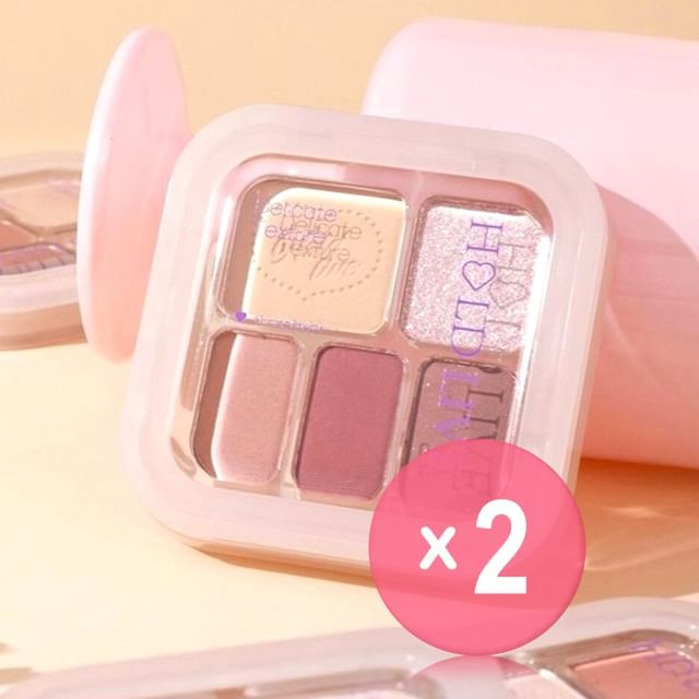 HOLD LIVE-Soft Eye-dotting Eyeshadow Palette - 7 Types 2pcs Bundle Set