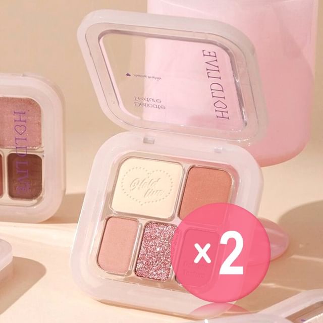 HOLD LIVE-Soft Eye-dotting Eyeshadow Palette - H01 2pcs Bundle Set