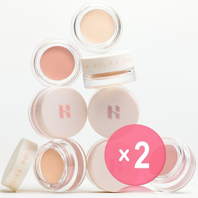 HOLIKA HOLIKA-At First Eye Grip Pot - 7 Colors 2pcs Bundle Set