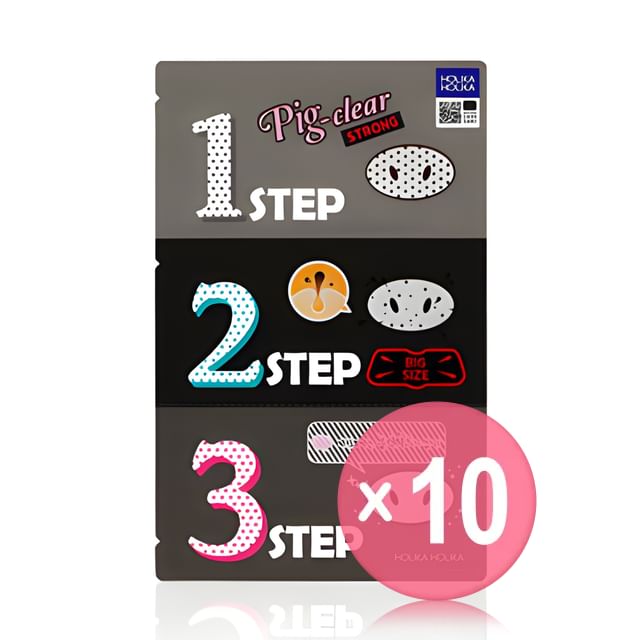 HOLIKA HOLIKA-Pig Clear Black Head 3-Step Kit Strong 10pcs Bundle Set