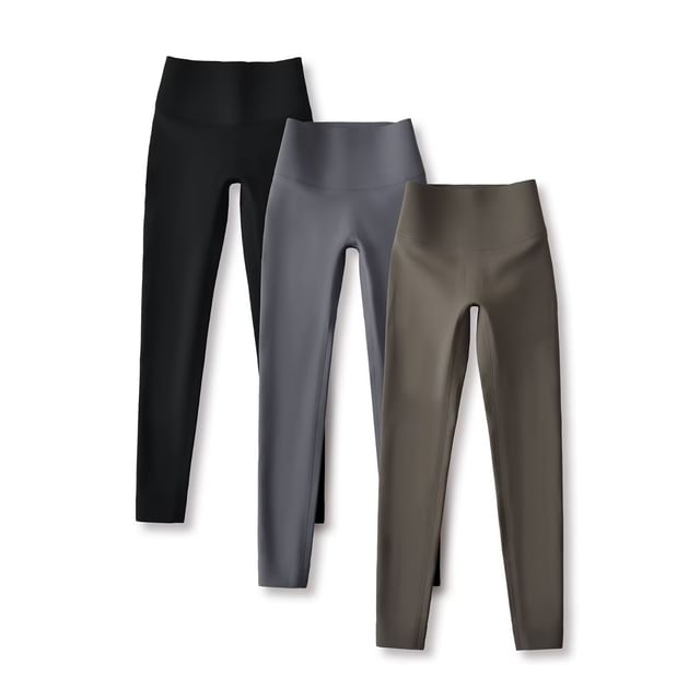 Hollahop-High Rise Plain Leggings