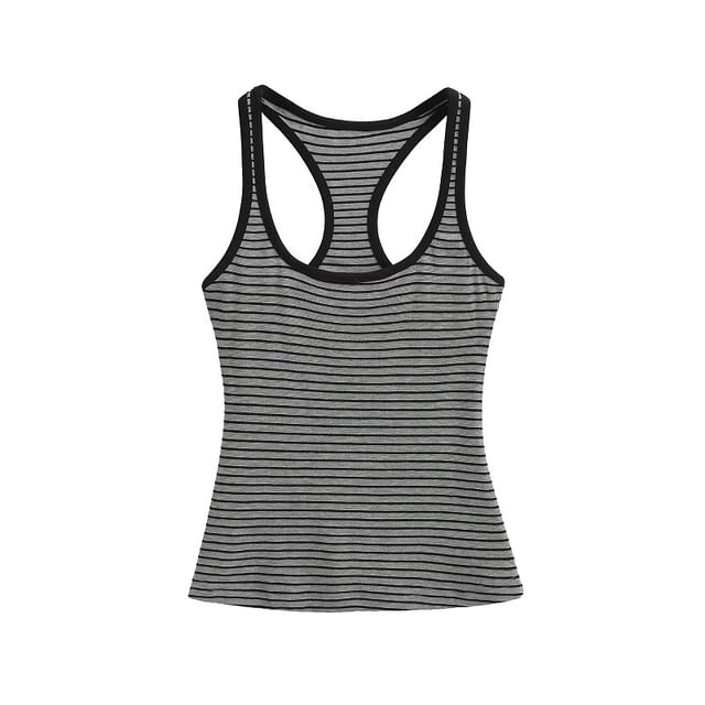 Hollahop-Racerback Striped Tank Top