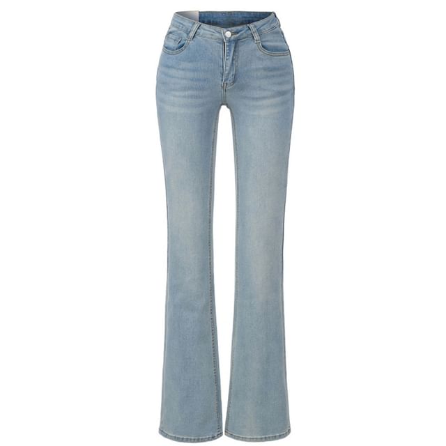 Hollahop-Washed Bootcut Jeans