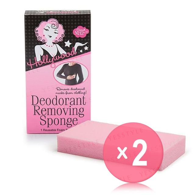 Hollywood Fashion Secrets-Deodorant Removing Sponge 2pcs Bundle Set