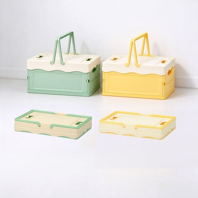 Home Flora-Medium Foldable Plastic Storage Organizer Box