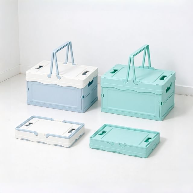 Home Flora-Medium Foldable Plastic Storage Organizer Box