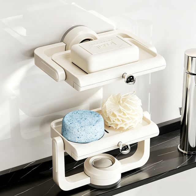Home Flora-Rotatable Suction Cup Soap Dish Holder
