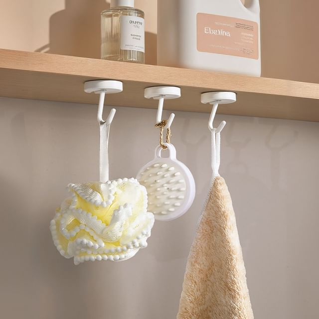 Home Flora-Set of 4 Plain Suction Hook