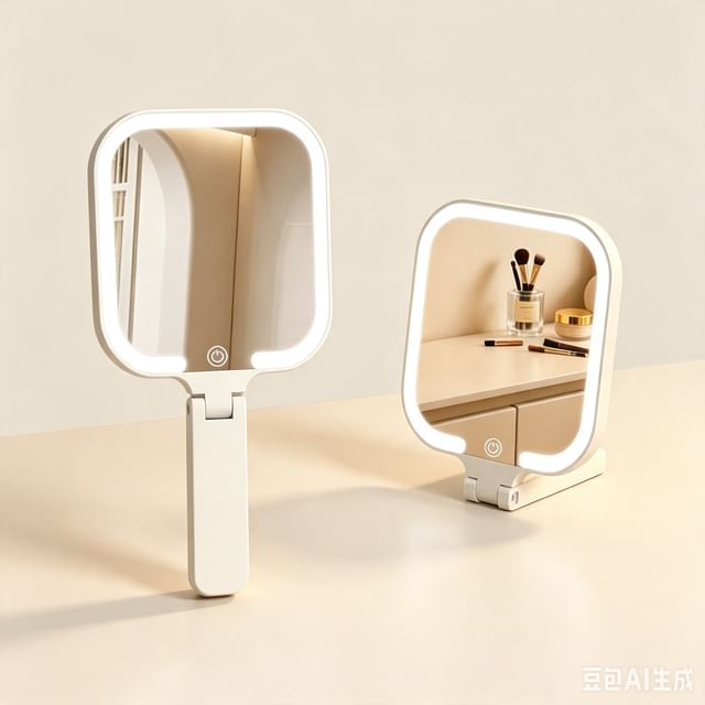 HOMTEC-USB Rechargeable LED Portable Mirror