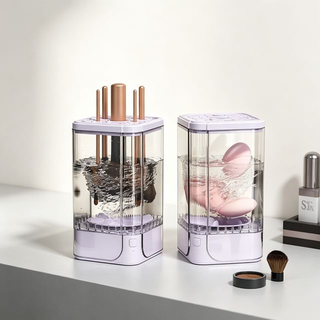 HOMTEC-USB Rechargeable Makeup Brush Cleaner