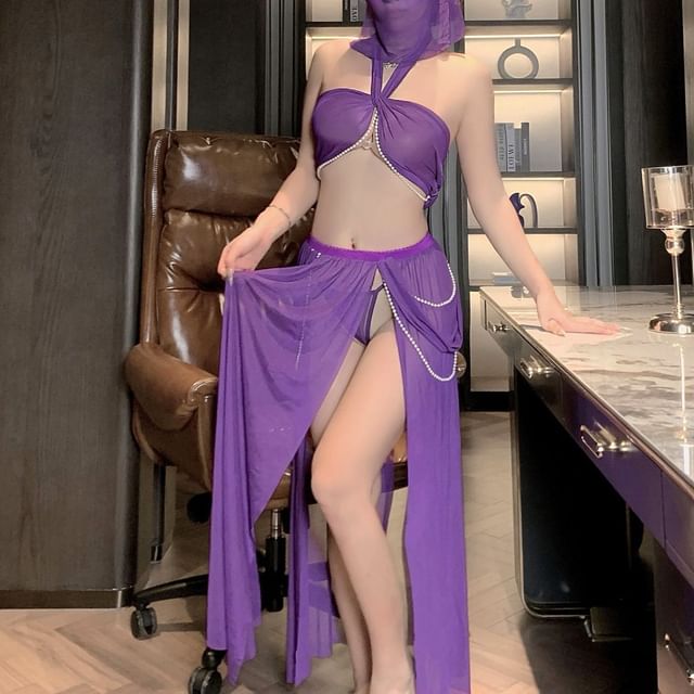Hotty-Lingerie Plain Sheer Costume Set