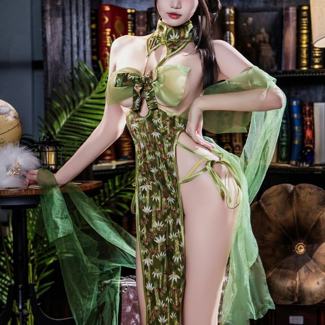 Hotty-Lingerie Qipao Costume Set