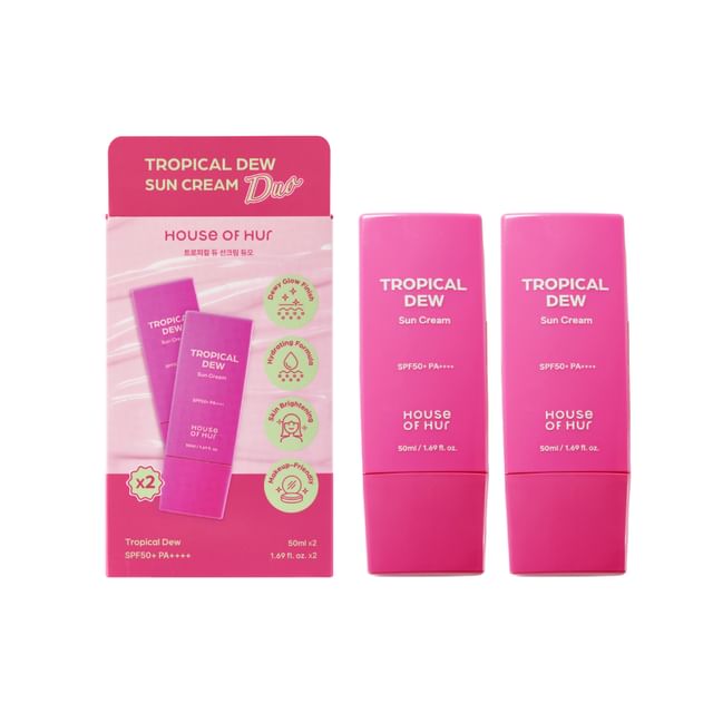 House of Hur-Tropical Dew Sun Cream Duo Set - Duo crèmes solaires hydratantes