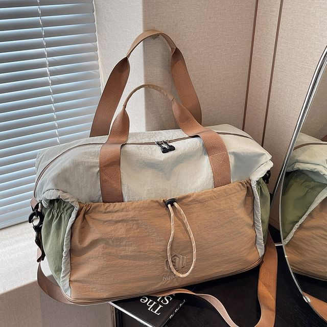 HOVERUP-Color Block Zip Carryall Bag