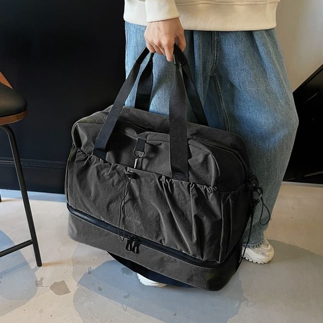 HOVERUP-Contrast Trim Zip Carryall Bag