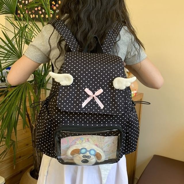 HOVERUP-Dotted Flap Backpack