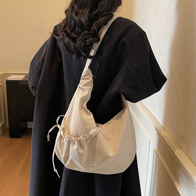 HOVERUP-Drawstring Fabric Crossbody Bag