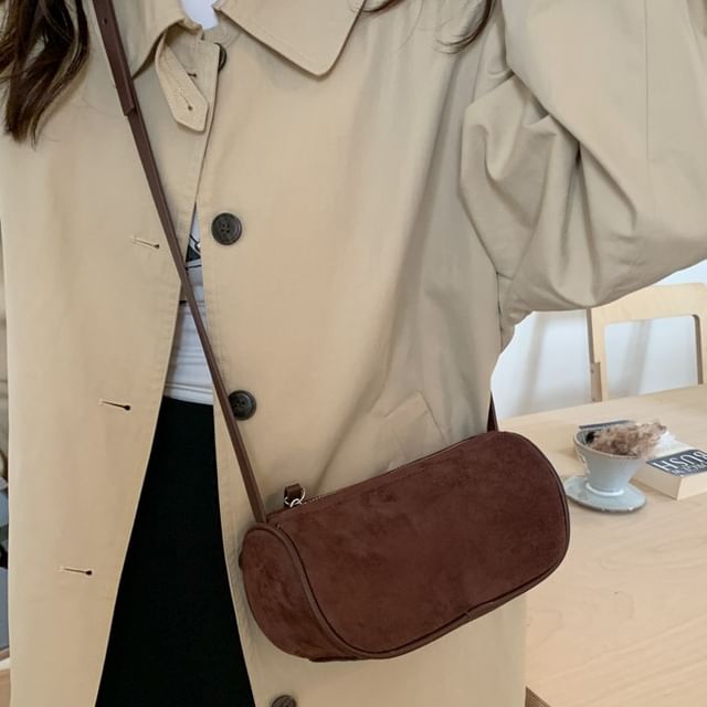HOVERUP-Faux Leather Plain Mini Crossbody Bag