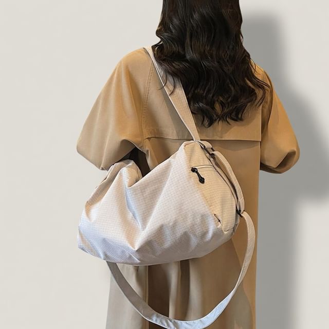 HOVERUP-Nylon Plaid Duffle Bag