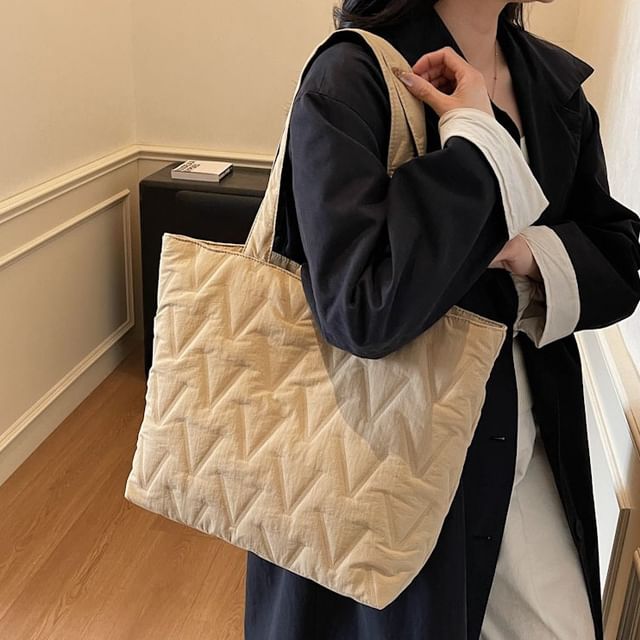 HOVERUP-Plain Padded Tote Bag