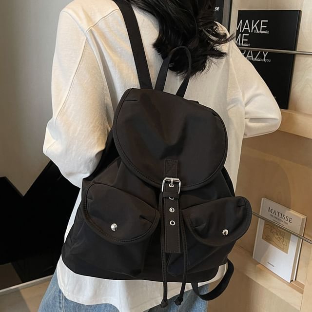 HOVERUP-Textile Plain Backpack