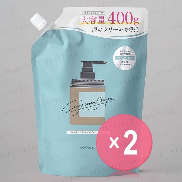 hugkumi-Cocone Clay Cream Shampoo Repair Refill 2pcs Bundle Set