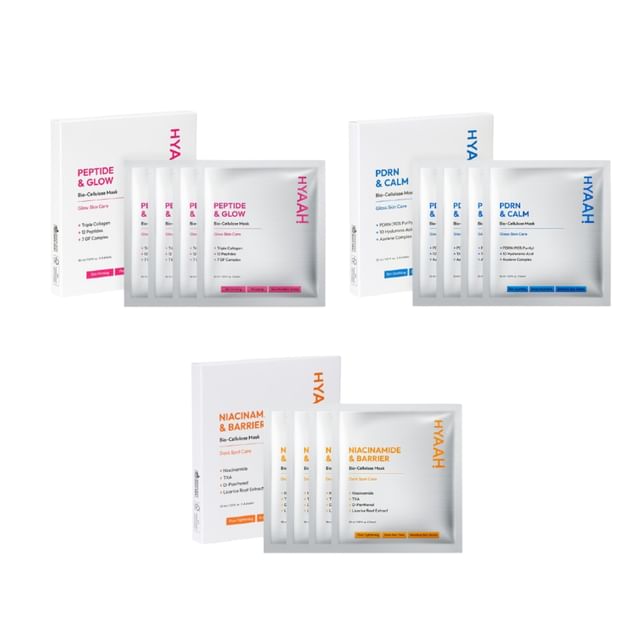 HYAAH-Bio-Cellulose Mask Set - 3 Types