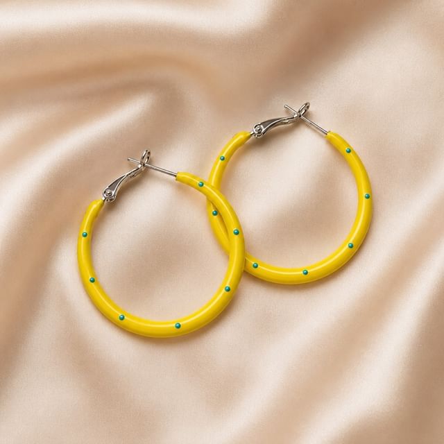 Hyeeun-Polka Dot Hoop Earring