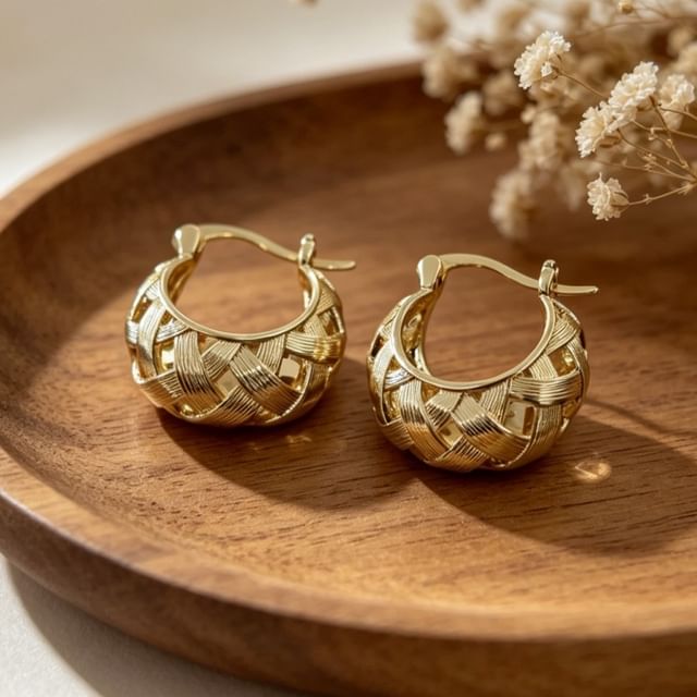 Hyeeun-Woven Hoop Earring