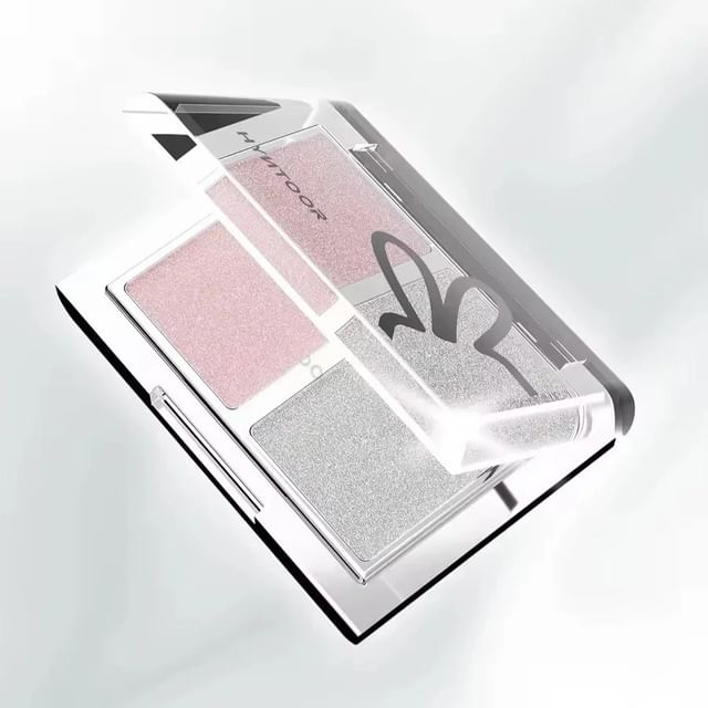 HYNTOOR-Y3K Glowy Two-Tone Eyeshadow Palette - Palette de fards à paupières - 4 types