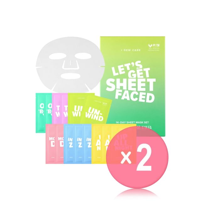 I DEW CARE-Lets Get Sheet Faced 14 Days Sheet Mask Set 2pcs Bundle Set