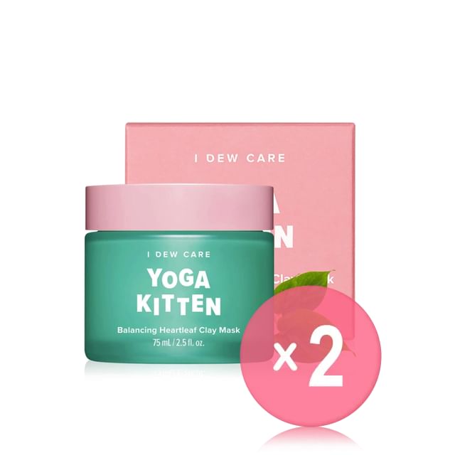 I DEW CARE-Yoga Kitten Balancing Heartleaf Clay Mask 2pcs Bundle Set
