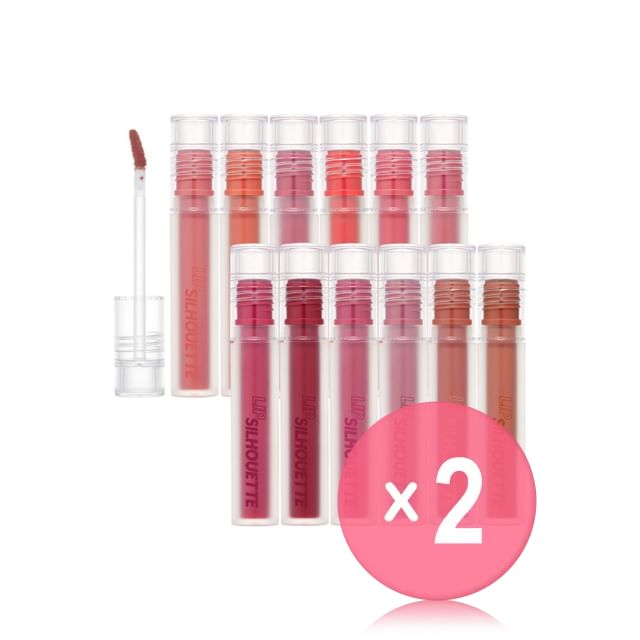 I-M MEME-Lip Silhouette Gloss Tint - 12 Types 2pcs Bundle Set