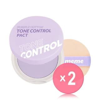 I-M MEME-Purple Cotton Tone Control Pact 2pcs Bundle Set