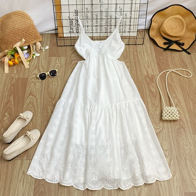 lace spaghetti strap midi dress Casual Lace Spaghetti Straps Back Slit Bodycon Midi Dress