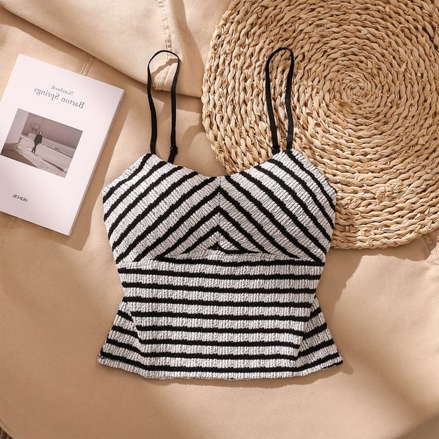 Iasia-Striped Camisole Top