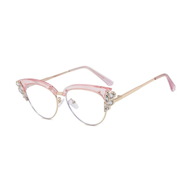 iLANURA-Cat Eye Rhinestone Blue Light Blocking Eyeglasses