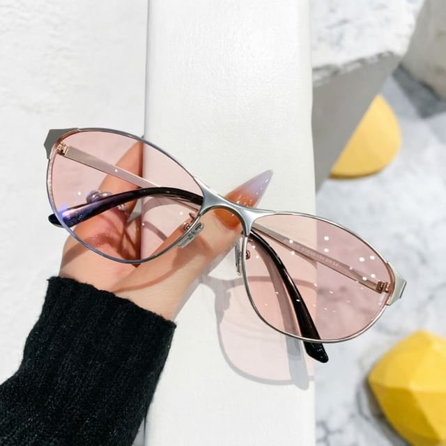 iLANURA-Metal Frame Oval Eyeglasses